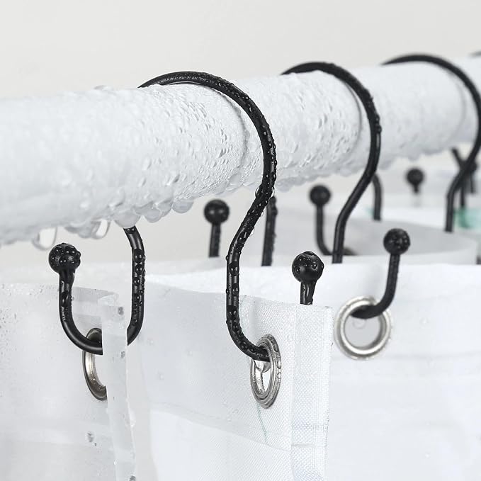 Goowin Shower Curtain Hooks, Stainless Steel Shower Curtain Hangers, Minimalist - Image 2