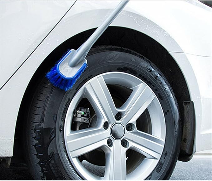 Car Tire Cleaning Brush Long Handle Wheel Brush Exhaust Pipe Cleaning Brush - Image 2