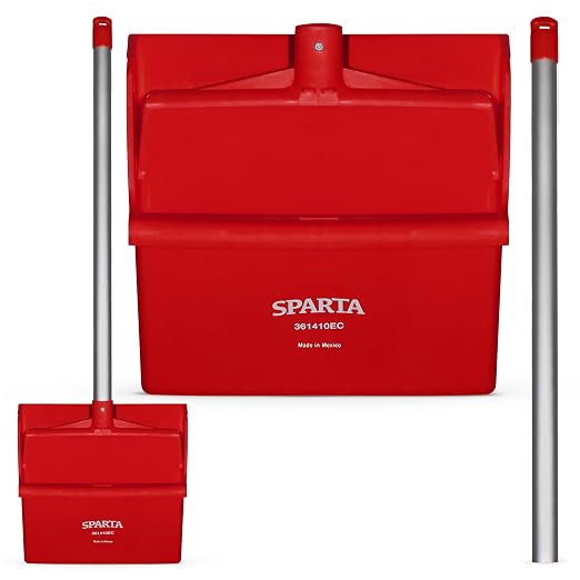 SPARTA Upright Dustpan with Aluminum Handle, Serrated Edge - Image 2