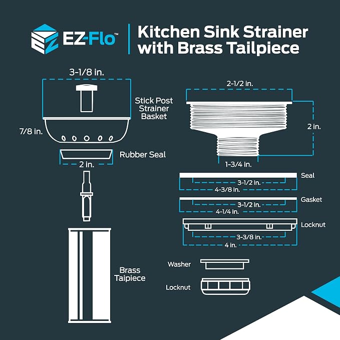 EZ-FLO Kitchen Sink Strainer - Image 6