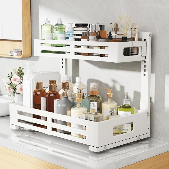 2 Pack 19IN-Depth Under Sink Organizer, Pull Out Cabinet Organizer - Image 5