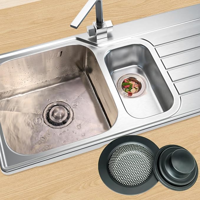 RQYEKDO Kitchen Sink Strainers Sink Stopper Kits, Stainless Steel Sink Drain - Image 4