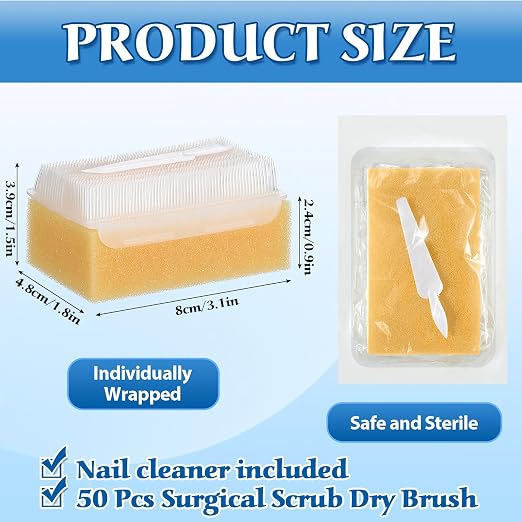 50 Pcs Surgical Hand Scrub Brush - Image 3