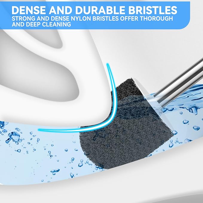 Toilet Brush, Space Saving Toilet Bowl Brush - Image 2