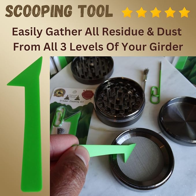 Grinder Cleaning Kit For Herbs Coffee Grinders Cigarette Rolling Papers Machine - Image 2