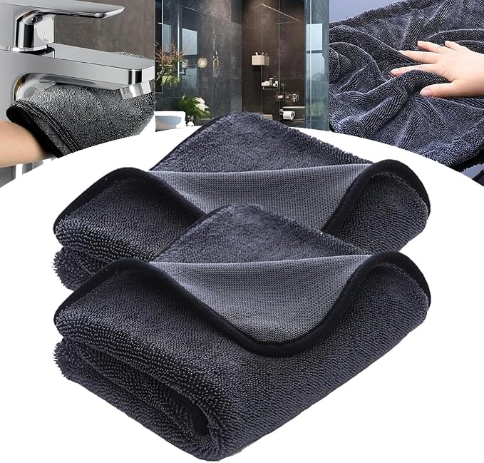 Shiny Microfiber Wipes Bath Shower Cleaning Cloths, 23.62 X 15.75 Inches by HYCIM