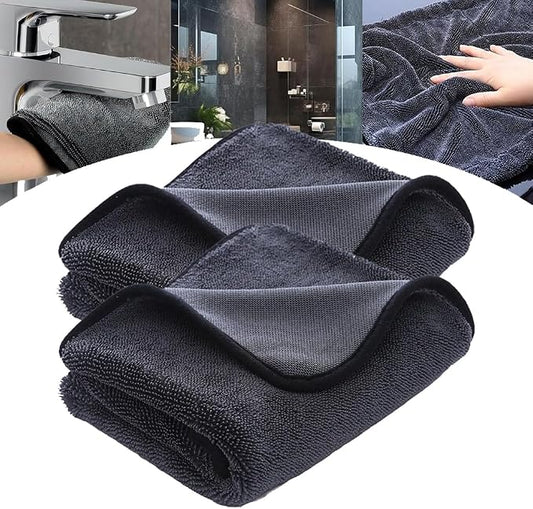 Shiny Microfiber Wipes Bath Shower Cleaning Cloths, 23.62 X 15.75 Inches by HYCIM
