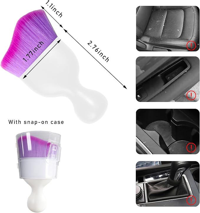 Car Interior Dust Brush, Soft Scratch Free Auto Detailing Brushes, Universal - Image 2