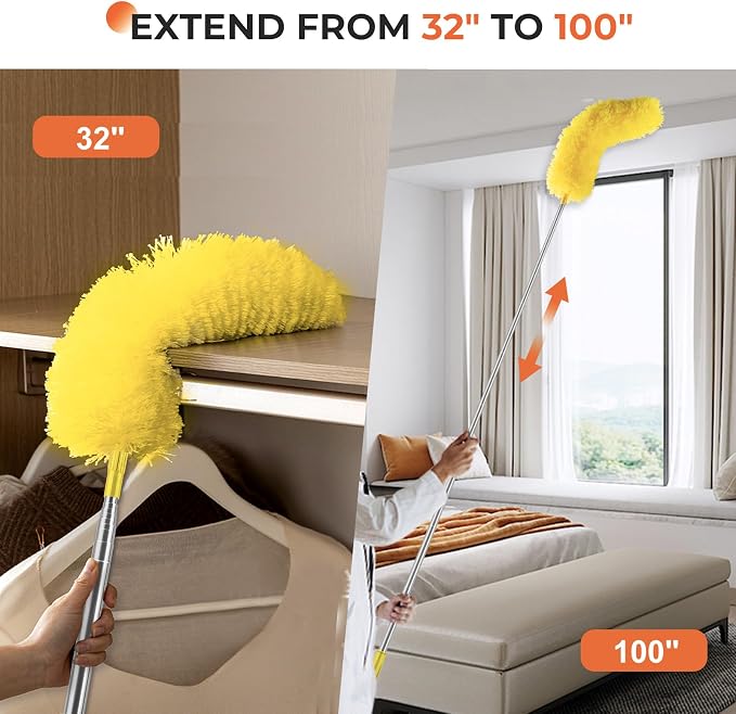 Dusters for Cleaning High Ceiling Fan, Newliton Microfiber Feather Duster - Image 3