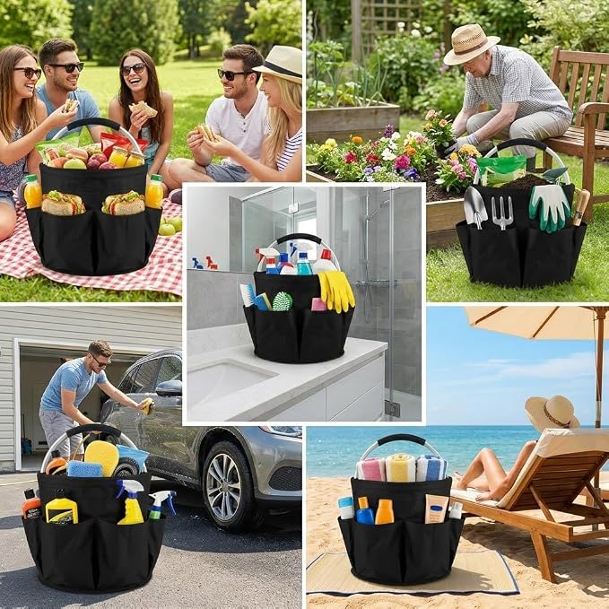 Multifunctional 17L Cleaning Caddy, Foldable 600D Organizer Bag - Image 6