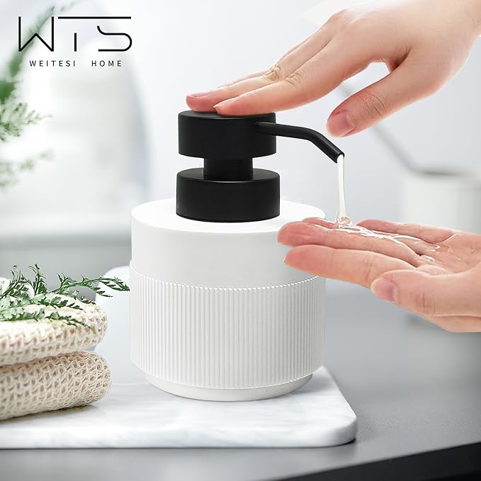 Resin Soap Dispenser for Bathroom, Hand Lotion Liquid Dispenser Easy-to-Press - Image 7