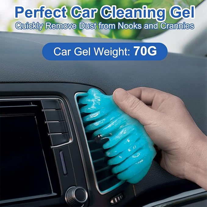 Car Interior Duster Detailing Brush Set Cleaning Gel Kit, Soft Microfiber - Image 3