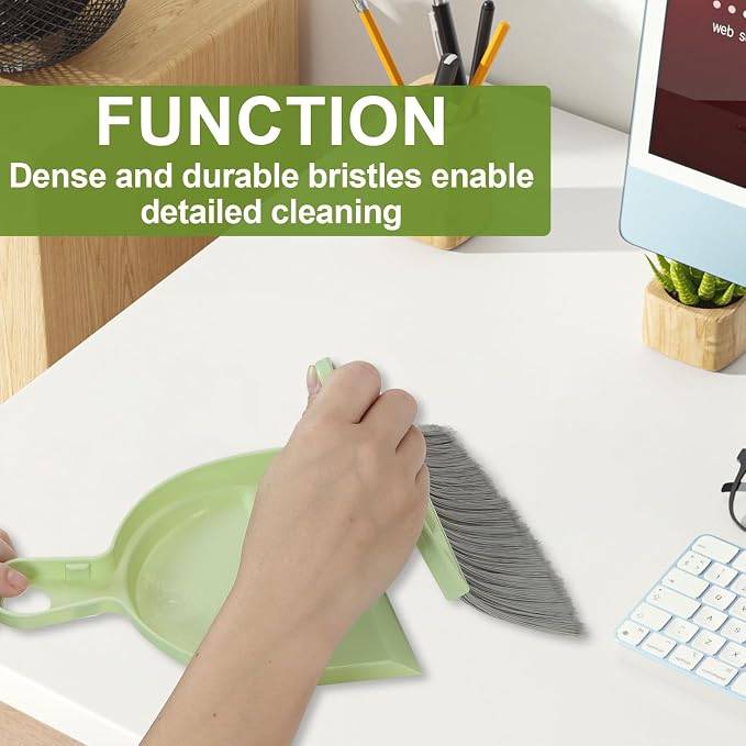 6PCS Small Dustpan and Brush Set, Mini Dust Pan and Brush, Hand Broom and - Image 4