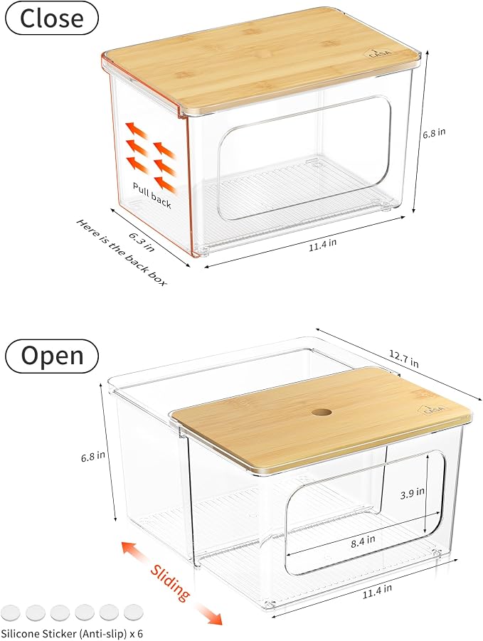 Trash Bag Dispenser Under Sink Organizer, 2-in-1 Acrylic Trash Bags Holder - Image 2