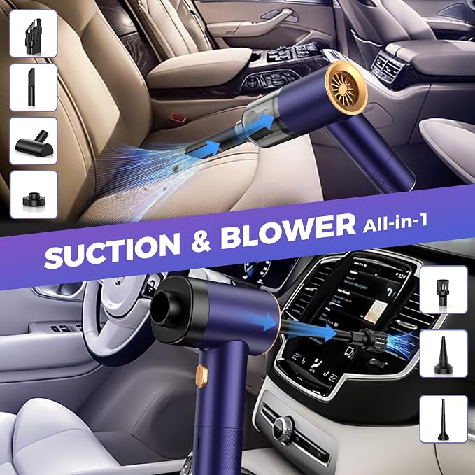 Handheld Car Vacuum Portable Cordless, 18000PA High Power Vacuum Cleaner - Image 4