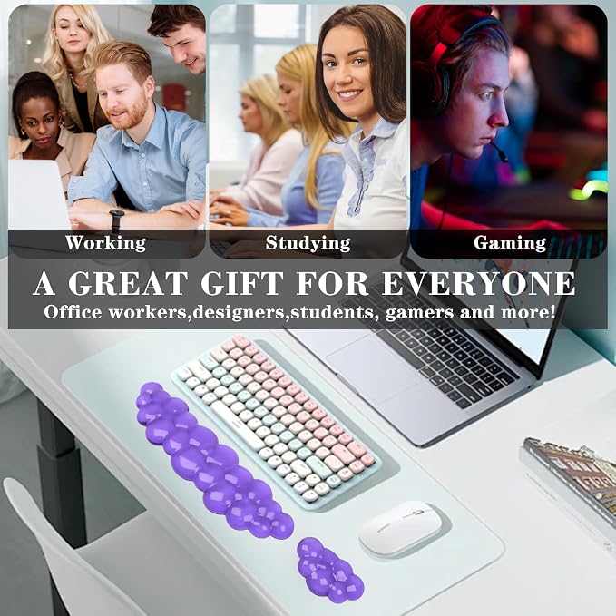 Gel Cloud Keyboard and Mouse Wrist Rest, Cute Wrist Support and Arm Support - Image 7