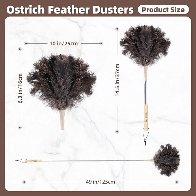 Ostrich Feather Dusters for Cleaning Kit - Image 2