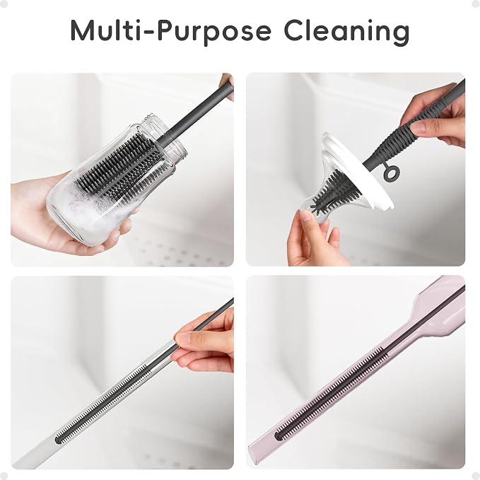Silicone Cleaning Brush Kit, Water Bottle and Straw Cleaner Brush Set - Image 5