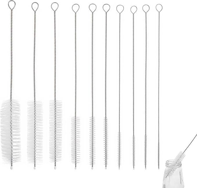 10 Pcs Straw Cleaning Brushes, 8.2 Inch Straw Cleaner Brush Extra Long Straw by Unknown