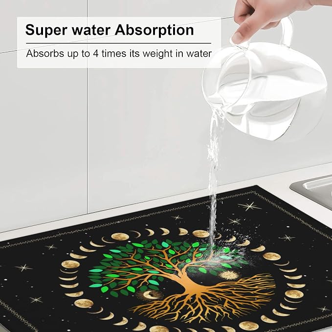 Black Microfiber Dish Drying Mat - Image 4