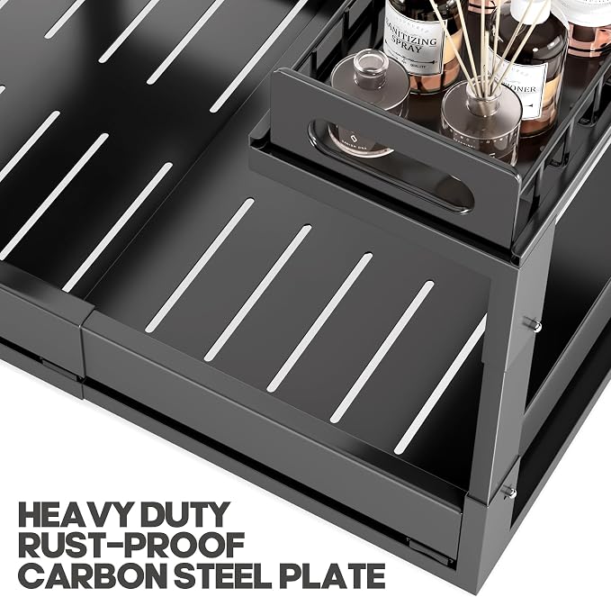 1 Pack-15.7"-25.7"W Expandable Under Sink Organizer - Image 6