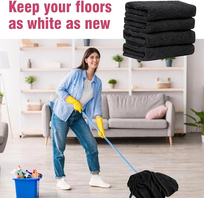 4 Pcs Extra Large Microfiber Cleaning Cloth 30 x 20 Inch Reusable Thick - Image 7