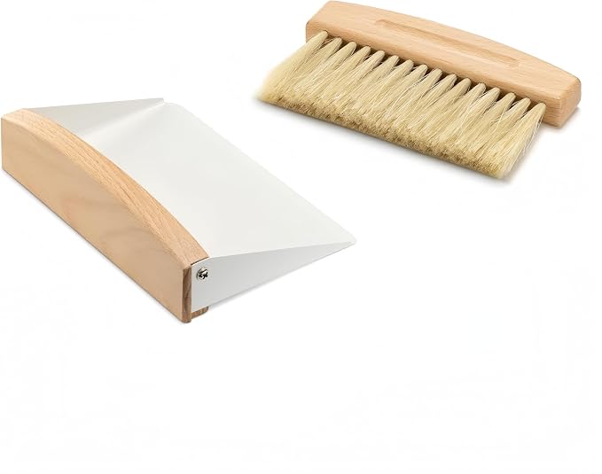 Mini Metal Dustpan and Brush Set by OakartHome