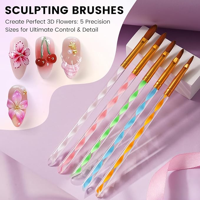 38Pcs Nail Art Brushes Set: Nail Art Tools - Image 4