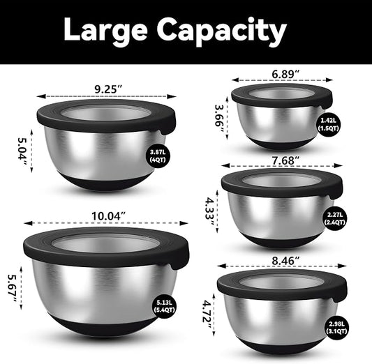 KITEISCAT Stainless Steel Mixing Bowls - Image 2