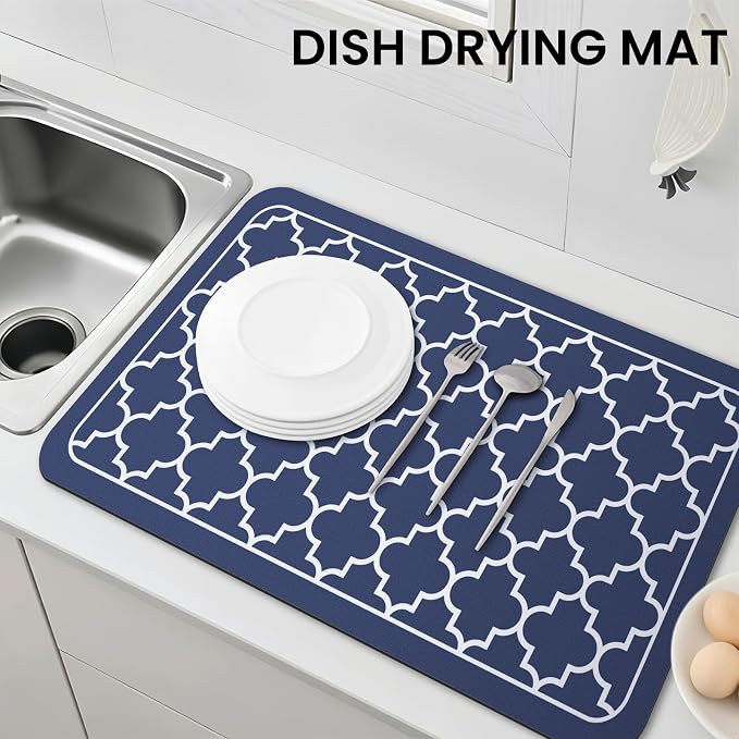 WISELIFE Dish Drying Mat Super Absorbent Drying Mat Large Dish Drying Mats - Image 7