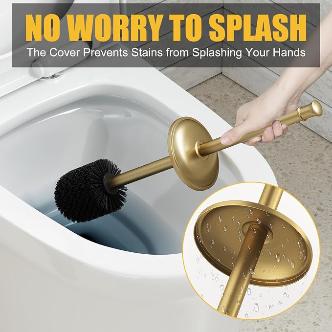 BESy Toilet Brush and Holder, Toilet Cleaner Bowl Set - Image 7