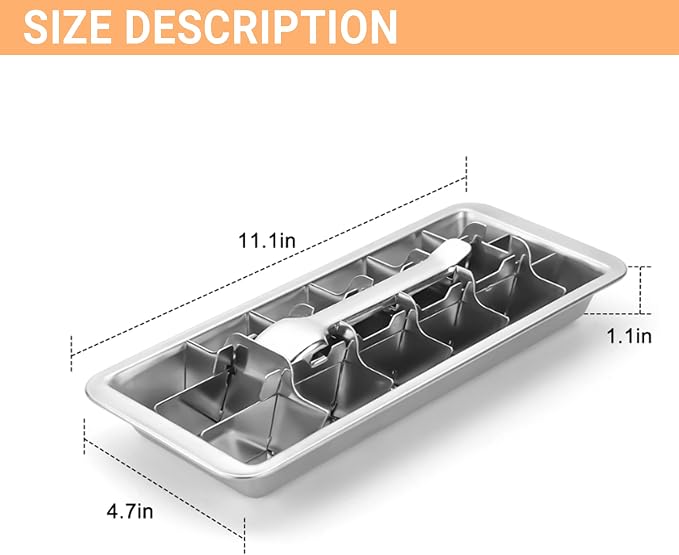 Professional Ice Cube Trays Stainless Steel - Image 4