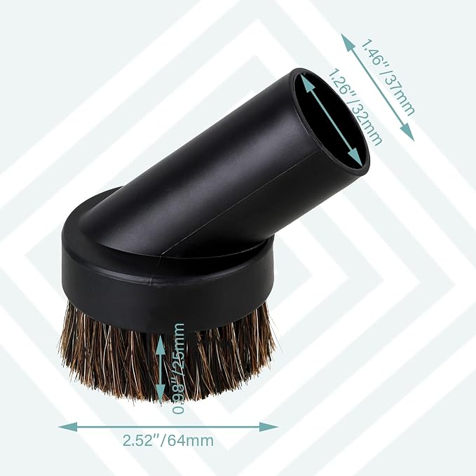 RDEXP Round Dust Brush 25mm Horse Hair 1.25" Vacuum Attachment Replacement - Image 2