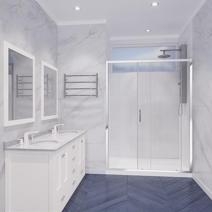 ANZZI 72 x 48 inch Framed Shower Door in Polished Chrome | Halberd Water - Image 3
