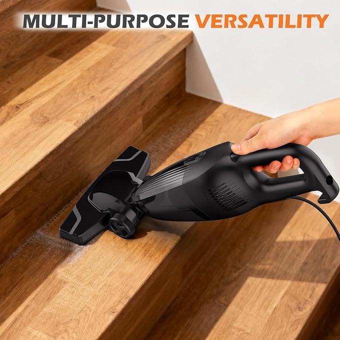 Zefiro 600W 28kpa Small Corded Stick Vacuum, 16Ft Corded Handheld Vacuum - Image 6