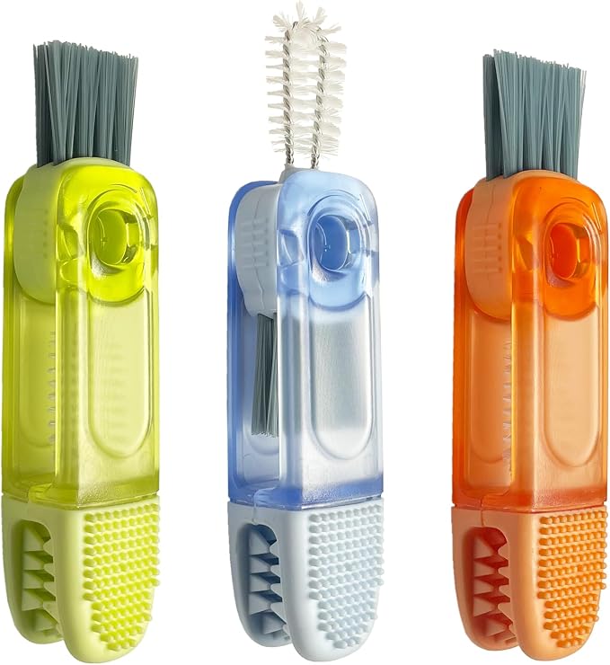 3Pcs 4-in-1 Bottle Cleaning Brush Set, Cup Lid Cleaner and 3pcs Tube Brush Kit - Image 5