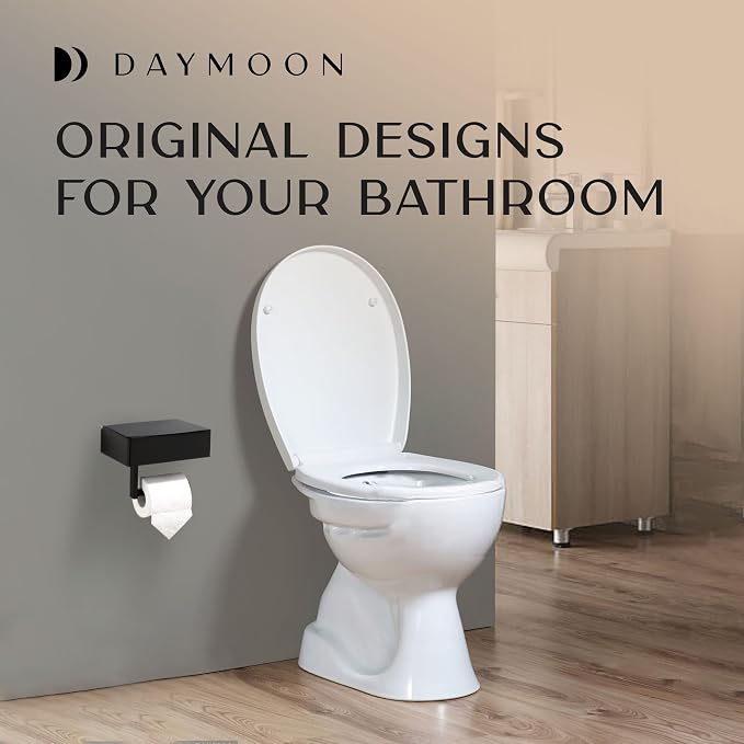 Day Moon™ Matte Black Toilet Paper Holder - Image 9