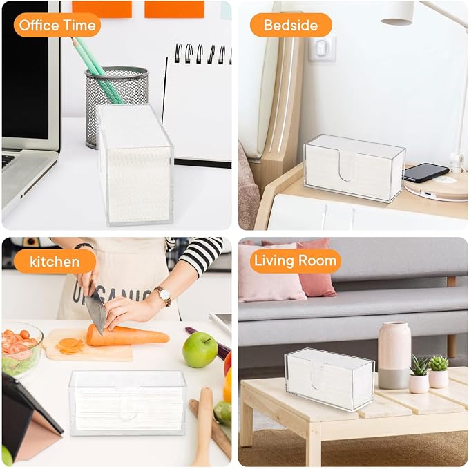 2Pcs Acrylic Paper Towel Dispenser, Paper Towel Holder Countertop Clear Multi - Image 7