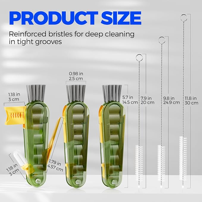 6 Pack Holikme 4 in 1 Cup Lid Cleaning Brush Set - Image 7