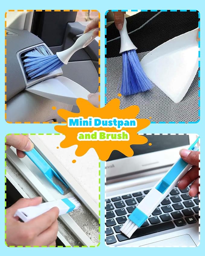 11 Pcs Blind Cleaner Duster Tool Kit – Mini & Window Blinds Cleaner Brush Set - Image 6