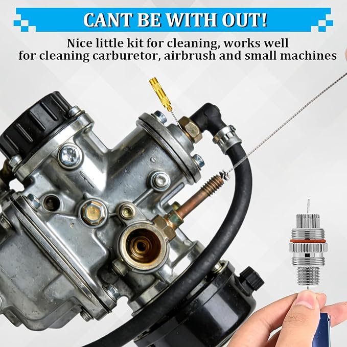 Carburetor Cleaning Kit, 13 Stainless Steel Wires, 10 Needles, 5 Nylon Brushes - Image 4