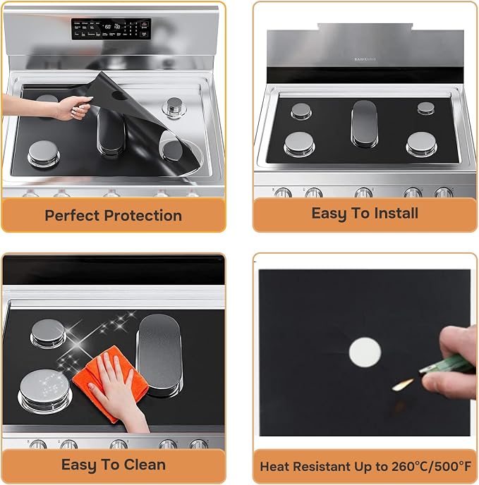 Guards for Gas Stove Top Protector Covers 0.3mm Cuttable, Heat Resistance - Image 4