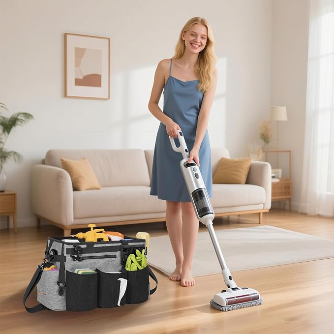 Wearable Cleaning Caddy Bag for Cleaning Supplies, Large Capacity Cleaning - Image 7