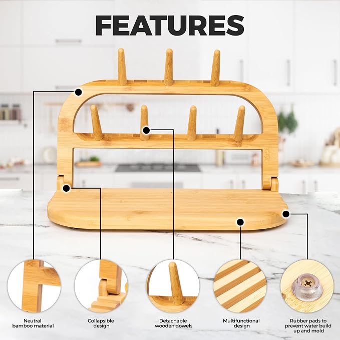 Sydney's Season Bottle Drying Rack Space Saving, Travel Bottle Cleaner Kit - Image 2