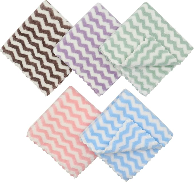 Microfiber Cleaning Cloth Lint Free Cleaning Rags, 10 Pack Fast Drying Dish Rags - Image 3