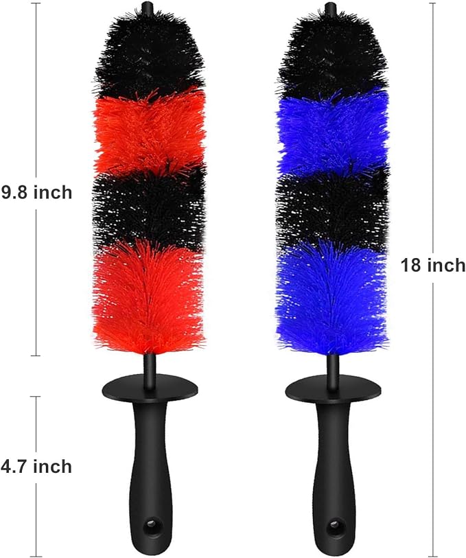 Linkhood 2-Pack Master Wheel Brush, Easy Reach Wheel and Rim Detailing Brush - Image 7