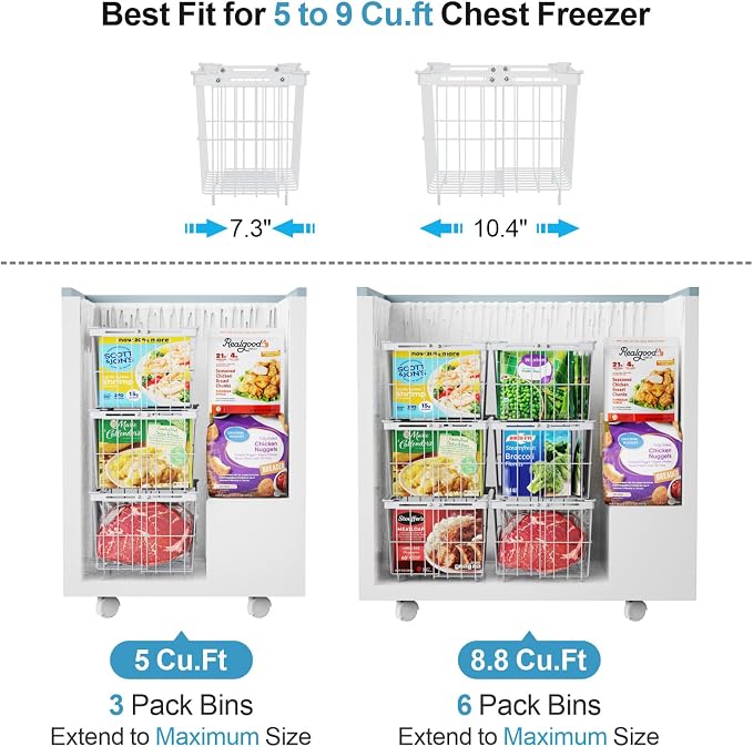 iSPECLE Chest Freezer Organizer Bins - Image 3