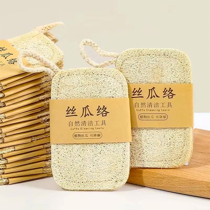 8 Pcs Natural Loofah Dishwashing Sponge Loofah Dish Towel Sponges by Unknown