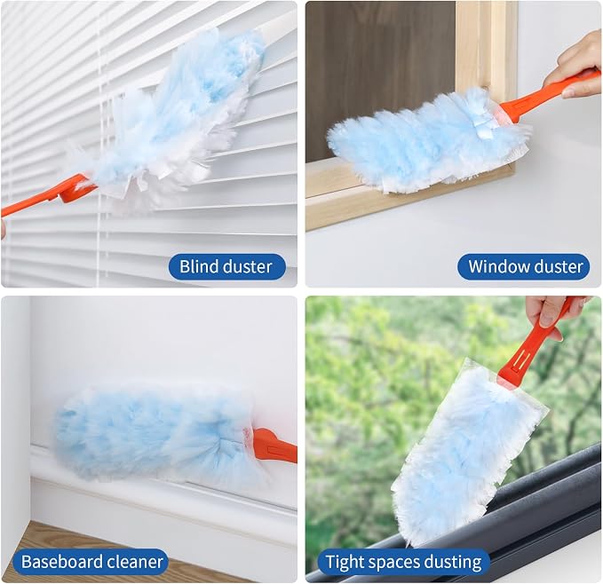 Qaestfy Dusters for Cleaning Dust 20 Count Refills 360 Fluffy Microfiber Hand - Image 4
