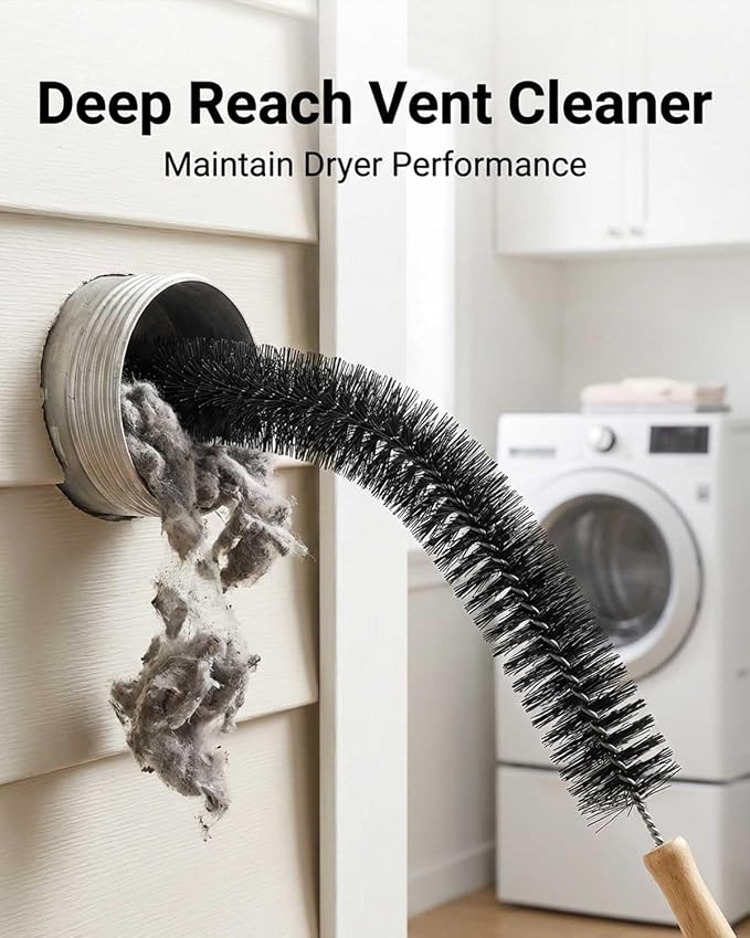 Dryer Vent Cleaning Brush Lint Cleaner Remover, Bendable Dust Pet Hair Gap Home - Image 3